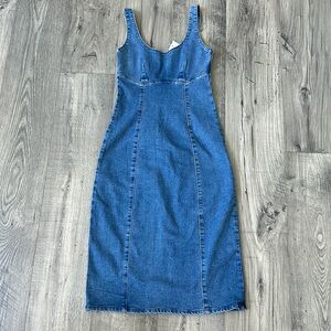 Denim Midi Dress NWT